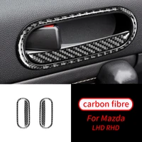 for mazda mx 5 miata 2009 2015 4 pcs real carbon fiber door handle panel trim car interior accessories car interior supplies