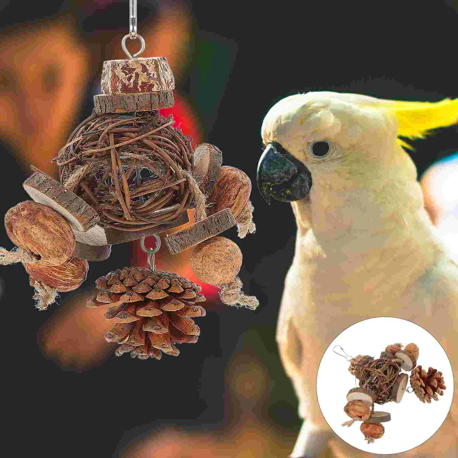 

Interesting Hanging Parrots Chew Cage Hanging Birds Playing Plaything