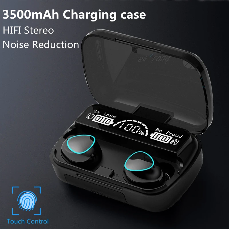 M10 TWS Bluetooth 5 1 наушники 3500 мАч зарядная коробка беспроводные 9D стерео спортивные