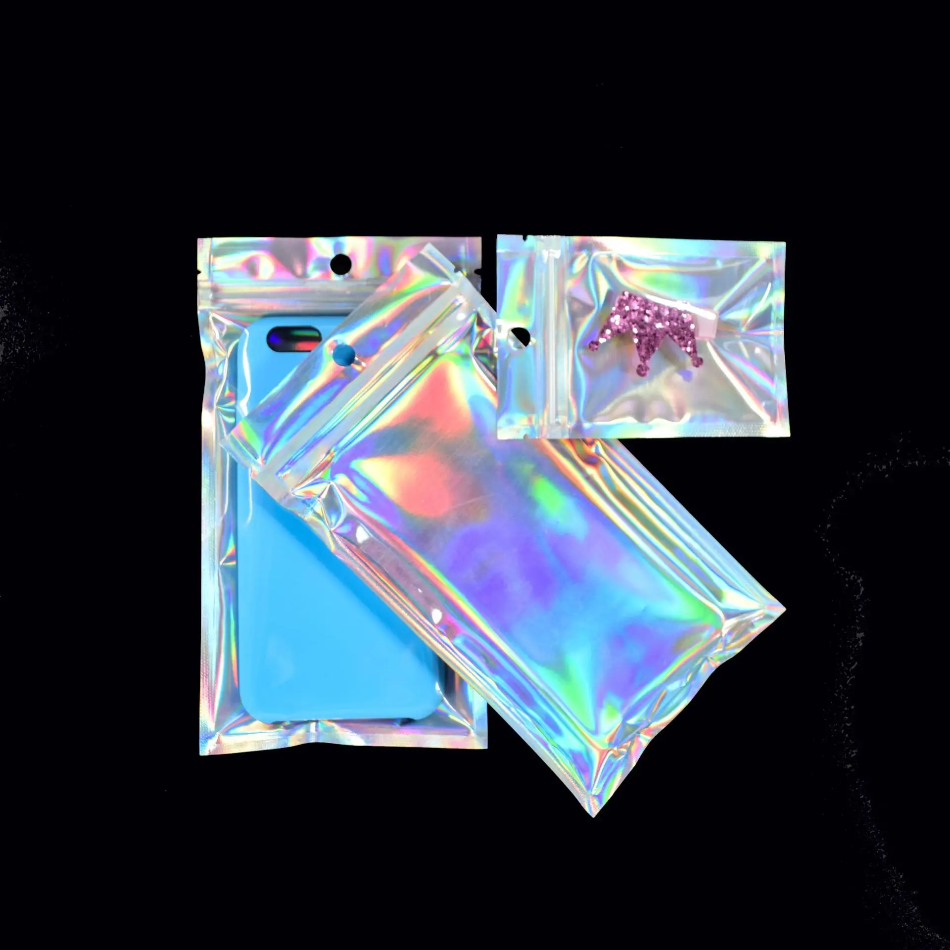 

Aluminum Foil Laser Packaging Bag Mobile Phone Shell Jewelry Packaging Bag Laser Bag Ziplock Bag