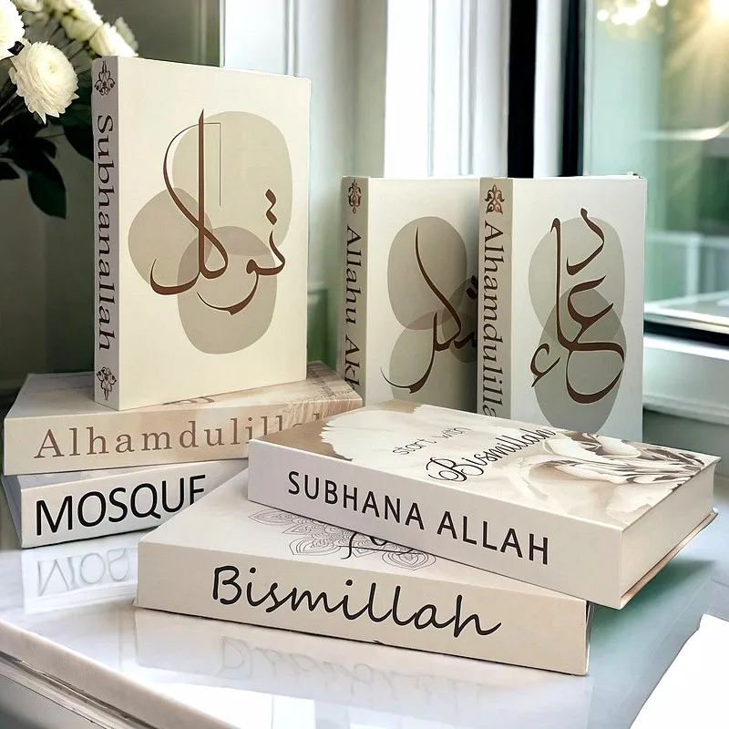 Islamitische luxe nep boek decoratieve boeken opbergdoos salontafel interieur decoratie Kaaba moskee moslims slaapkamer home decor