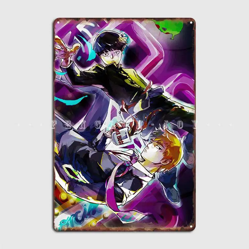 

Mob Psycho 100 Arataka Metal Sign Poster Mural Club Home Retro Tin Sign Poster