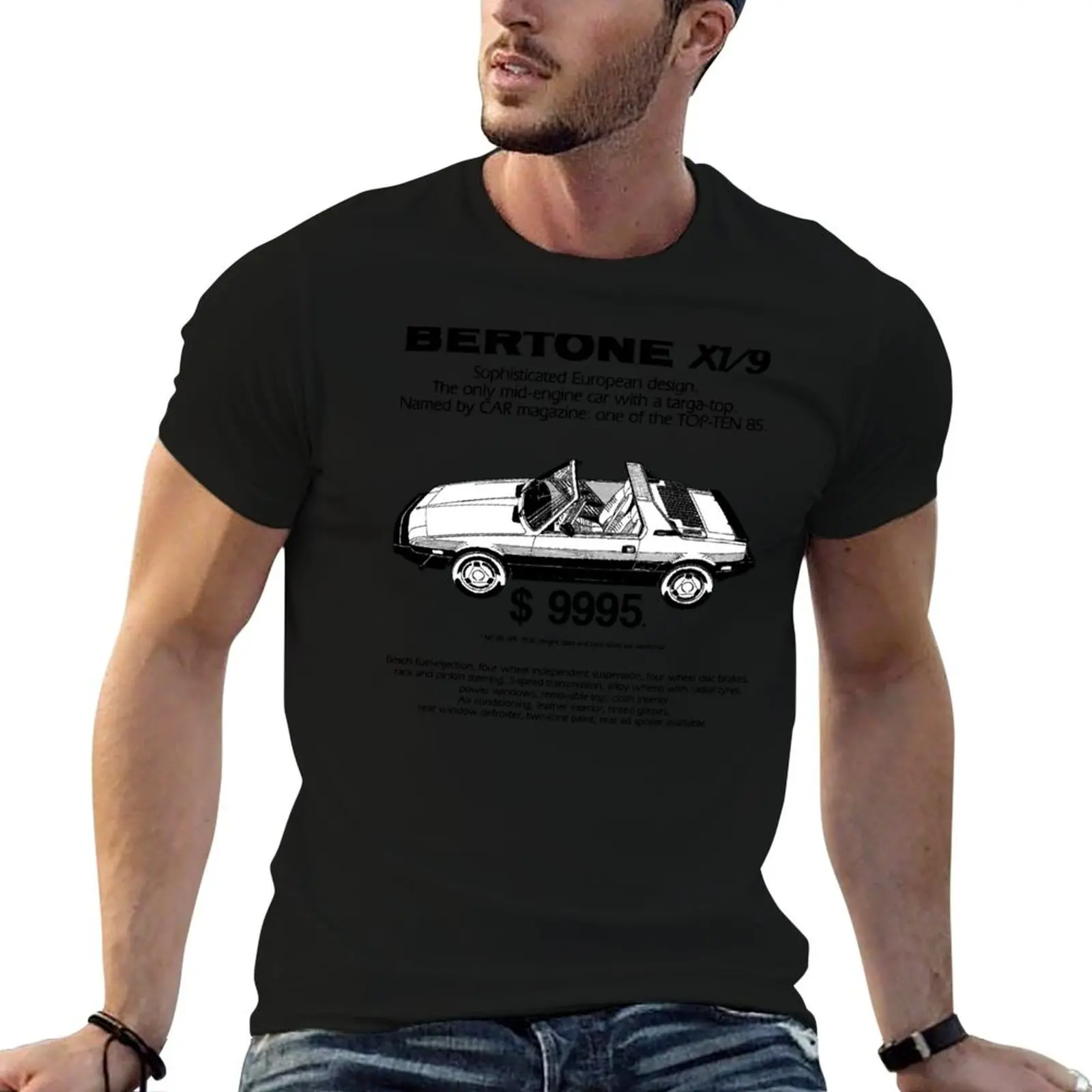 Фото X1/9 BERTONE - Футболка ADVERT, повседневная модная футболка с коротким рукавом №1