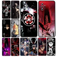 hot anime black clover silicone cover for xiaomi redmi note 11e 11s 11 11t 10 10s 9 9t 9s 8 8t pro 5g 7 5 black phone case