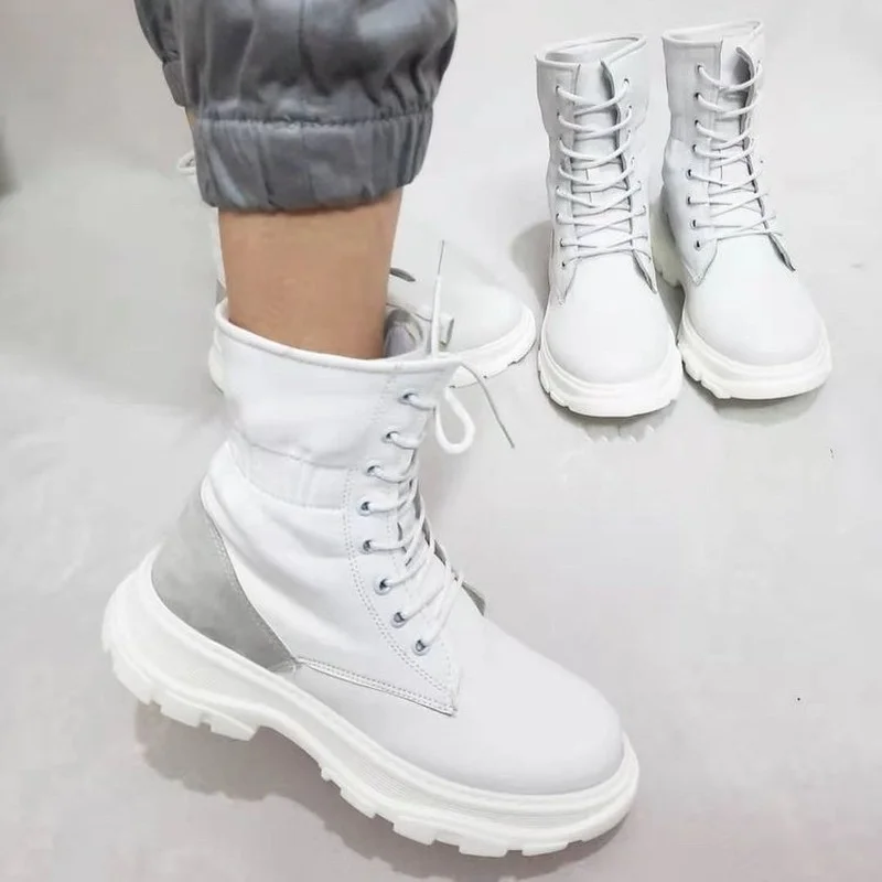 New Boots Women Snow Women's Boots Lace-Up Ladies Shoes Keep Warm Ankle Boots Ladies Flat Casual Botas Mujer Women Winter Shoes