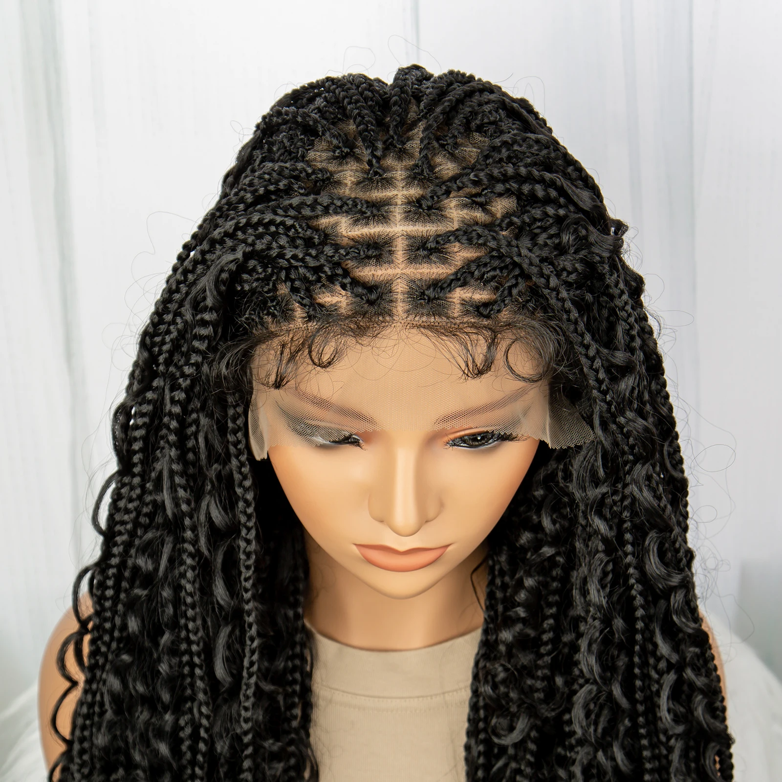 Богемные плетеные парики Boho Box Goddess Locs Парики Синтетические 9x6 Парик фронта шнурка
