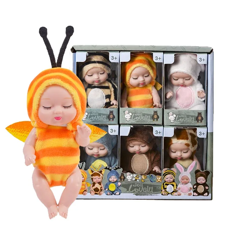 3.5 pollici Mini Cute Simulation Reborn Baby Dol Yitian Barbie Princess Baby Girl Play House Toy Bjd Doll Gift Box Toys for Girls