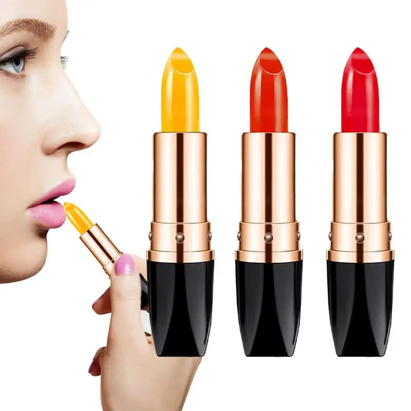 

Color Changing Lipstick Magical Temperature Color Changing Moisturizer Lip Balm Tinted Lip Balm Gloss Makeup Set For Women