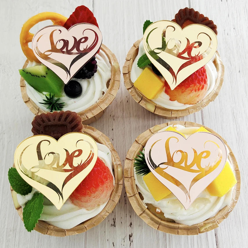 5 Упаковок Акриловых Топперов Для Торта Свадьбы Помолвки Дня Рождения Украшения