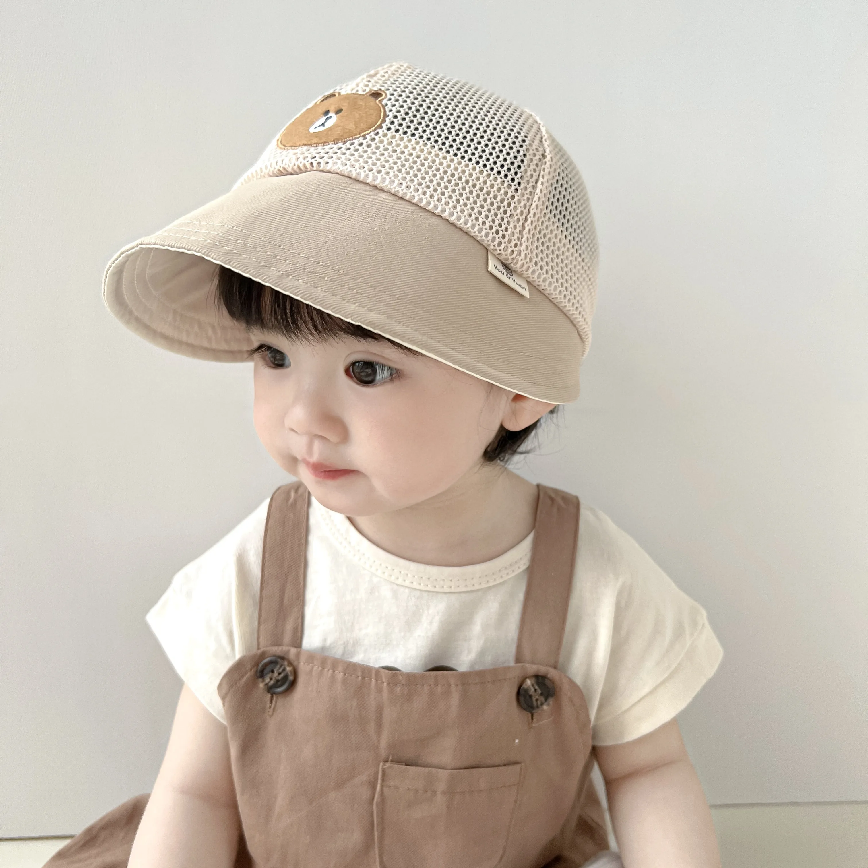 

Quick-drying Baby Bucket Hats 6-36 Months Kid Wide Brim Beach UV Protection Fisherman Hat Outdoor Essential Sun Visor Mesh Caps