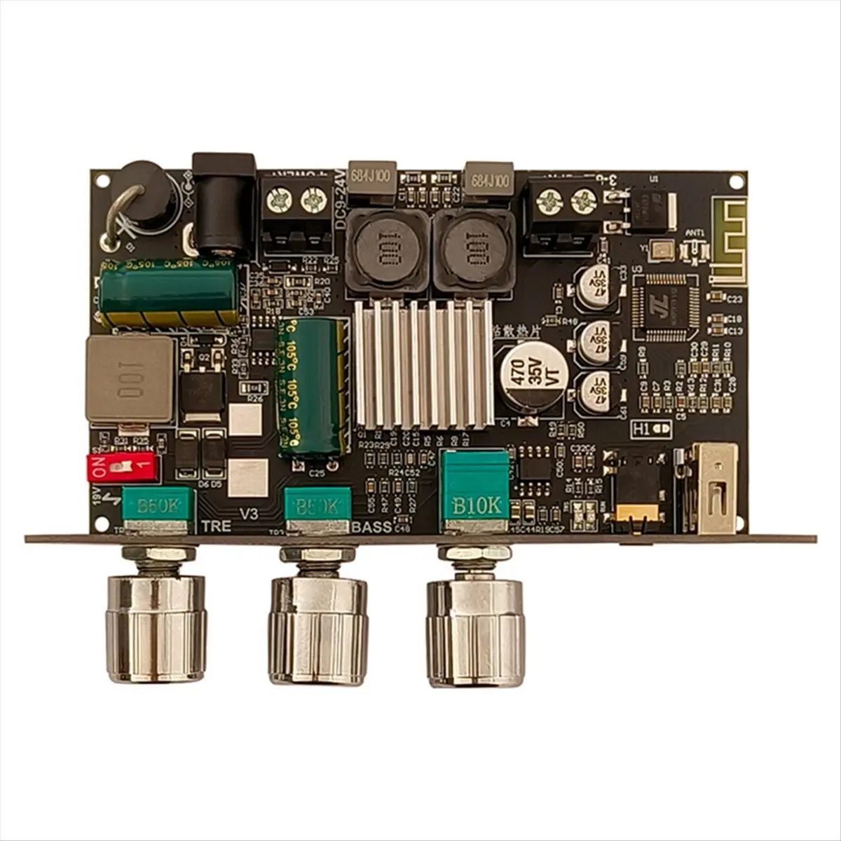 Фото (BOFF) Плата аудиоусилителя TPA3116D2 100 Вт Bluetooth моно с регулировкой Hi-Bass и функцией Boost для самостоятельной сборки усилителя для колонок №3