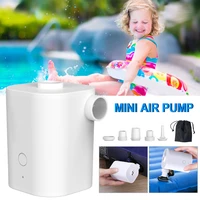 mini electric air pump quick inflatedeflate portable rechargeable air mattress pump 5 nozzles for pool floats air bed swimming