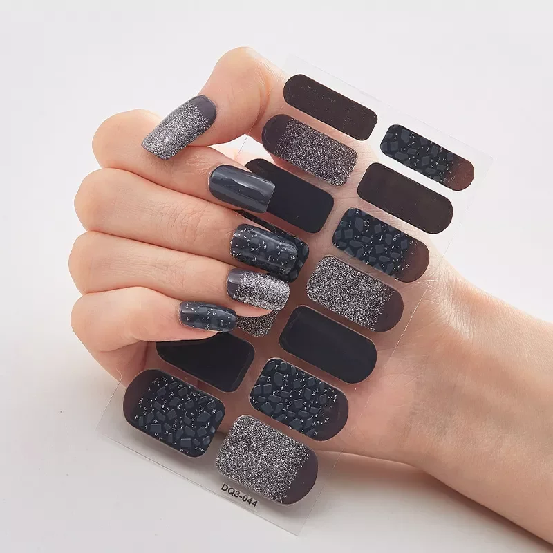 

Sorts 0f Nail Stickers Glitter Series Minimalist Design Designed Nail Strips Nail Tips Designer Nail Decals Manicure