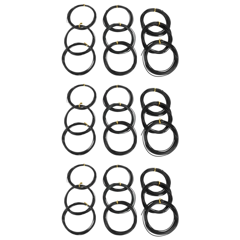 

27 рулонов проводов бонсай, анодированный алюминий, тренировочная проволока бонсай с 3 размерами (1,0 мм, 1,5 мм, 2,0 мм), всего 147 футов (черный)