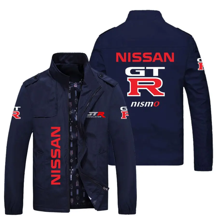 

2022 NEW Spring Autumn Men NISSAN LOGO jackets Popular Printed casual fashion loose biker jacket Men street baseball uniform