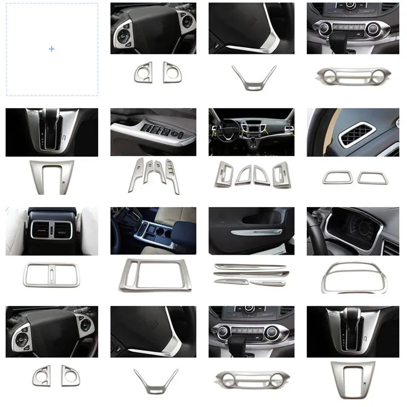 

Auto Interior Moulding Accessories ABS Chrome for Honda CRV CR-V 2012 13 2014 2015 2016 Car Dashboard Frame Sticker Cover Trim
