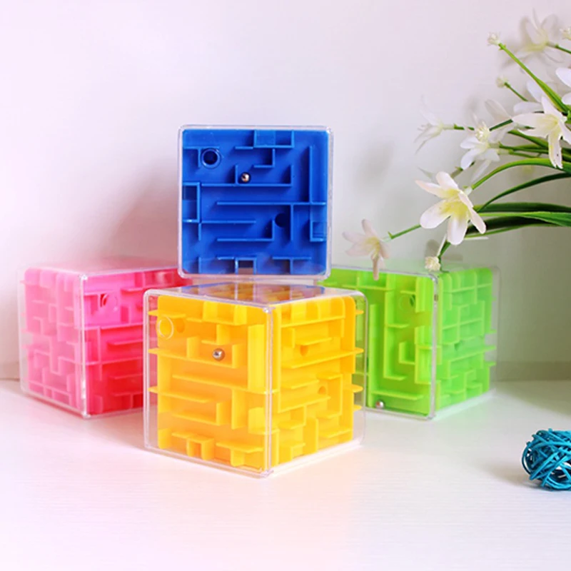 

Patience Games 3D Cube Puzzle Maze Toy Hand Game Fun Brain Game Challenge Toys Balance Educational Toy for Children