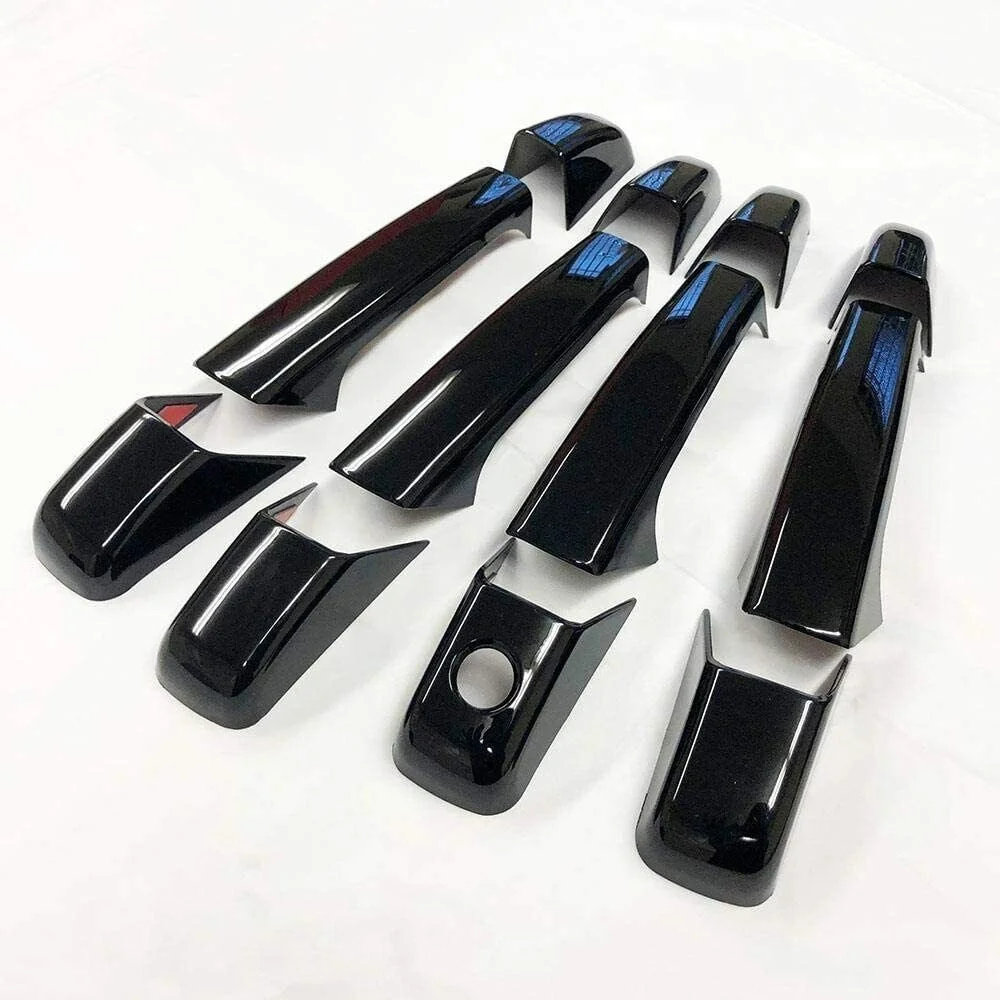 

For 2007-2013 Chevy Silverado GMC Sierra GLOSS BLACK 4Dr Handle Covers Overlay