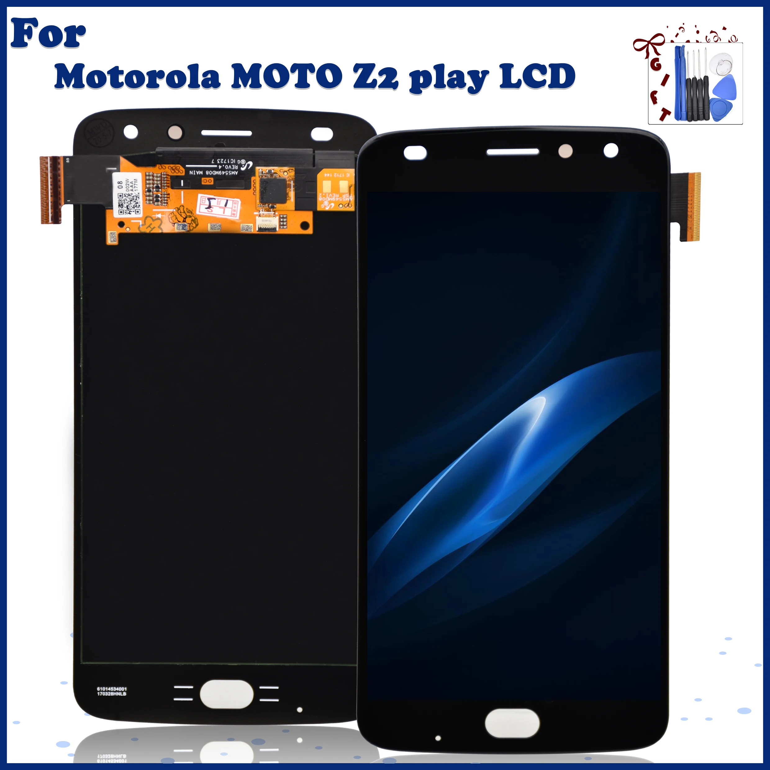

Original AMOLED 5.5"For Motorola Moto Z2 Play LCD Display Touch Screen Digitizer Assembly For XT1710-02 XT1710-06 Replacement