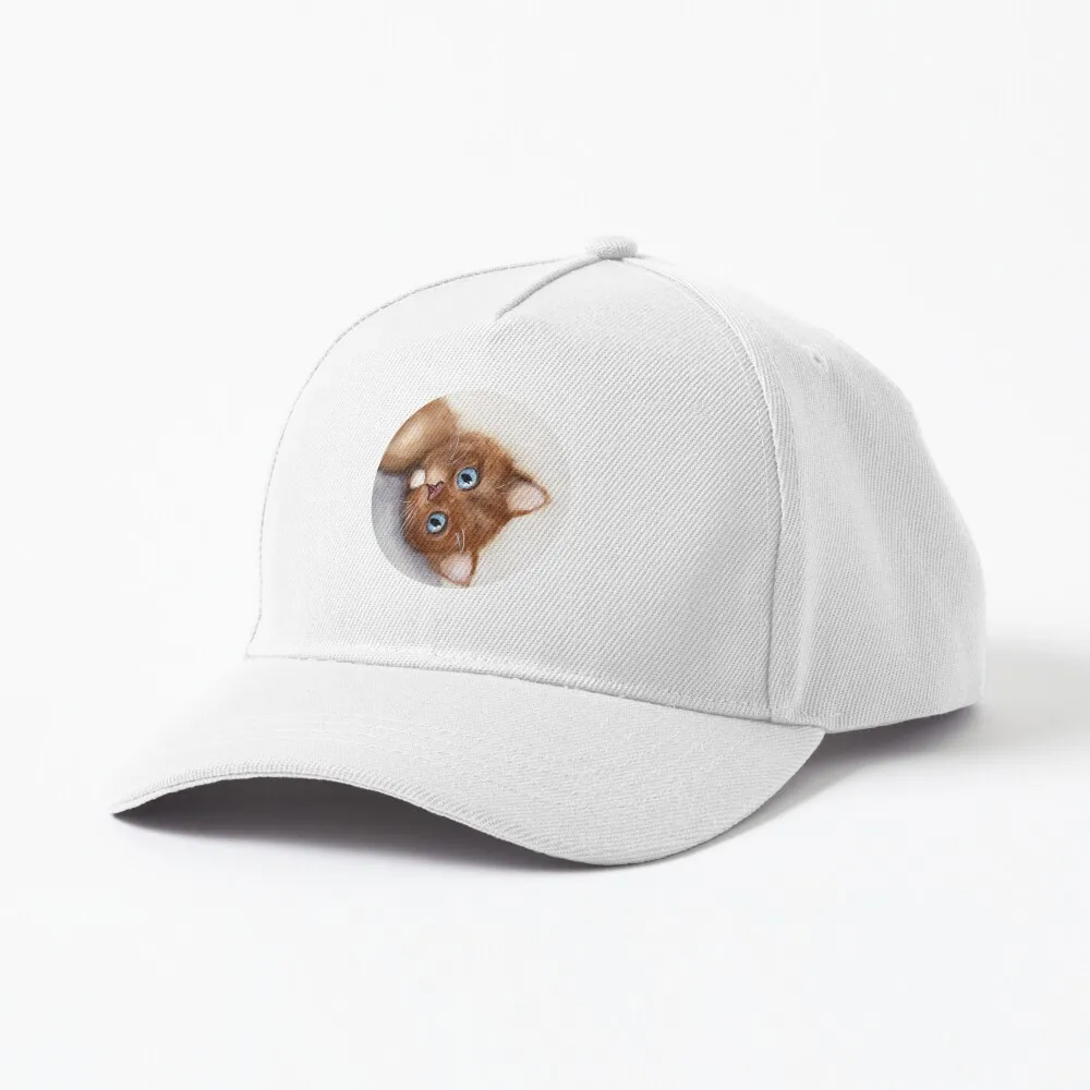 

Ginger kitten watercolour painting Cap Designed and sold byFunsize-Art