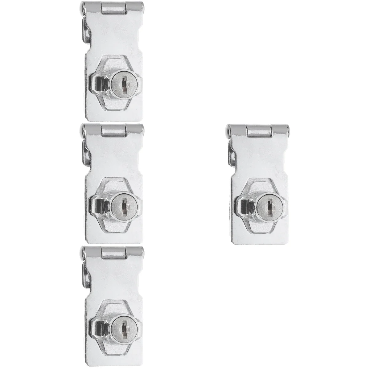 

4 Count Kitchen Cabinet Knobs Display Showcase Lock Key Door Stainless Steel Safe