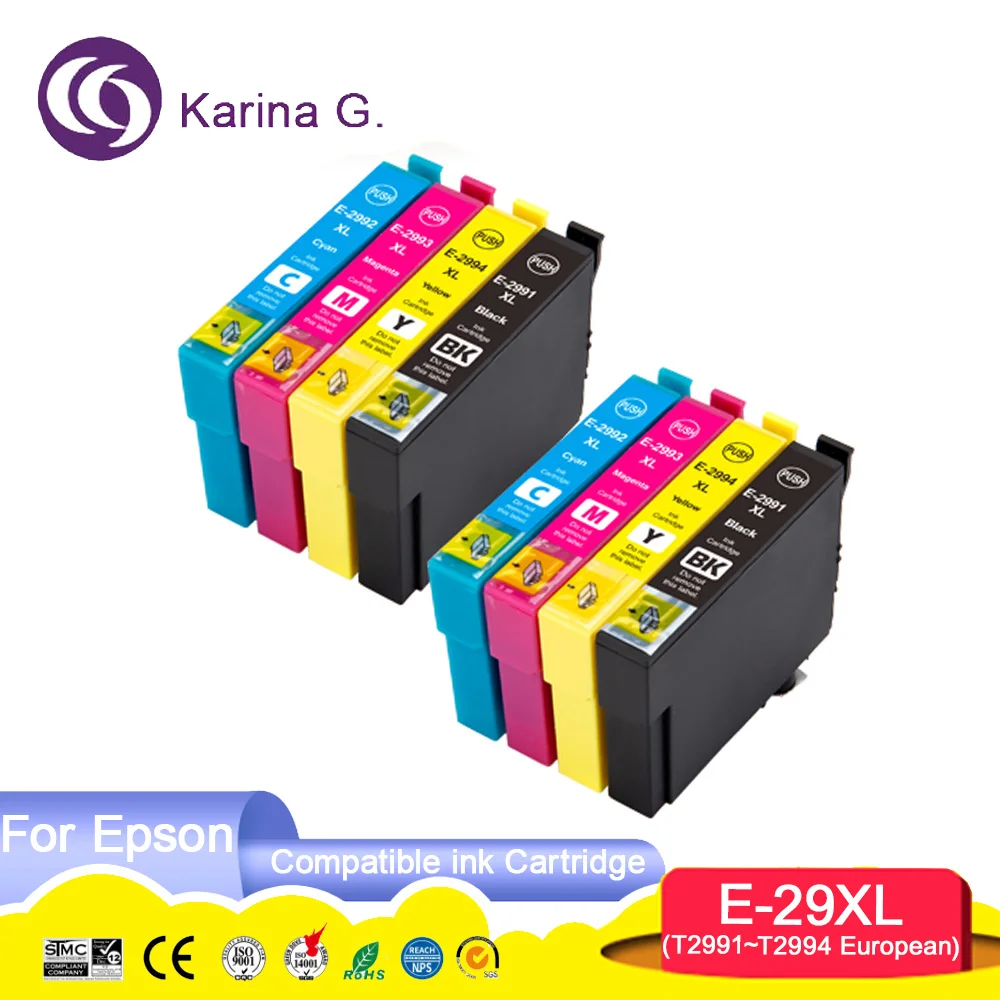 Фото Европейский 29XL 29XL T29XL T2991 T2992 T2993 T2994 Совместимый цветной струйный картридж для принтера Epson XP255 XP-235 XP-332 №2