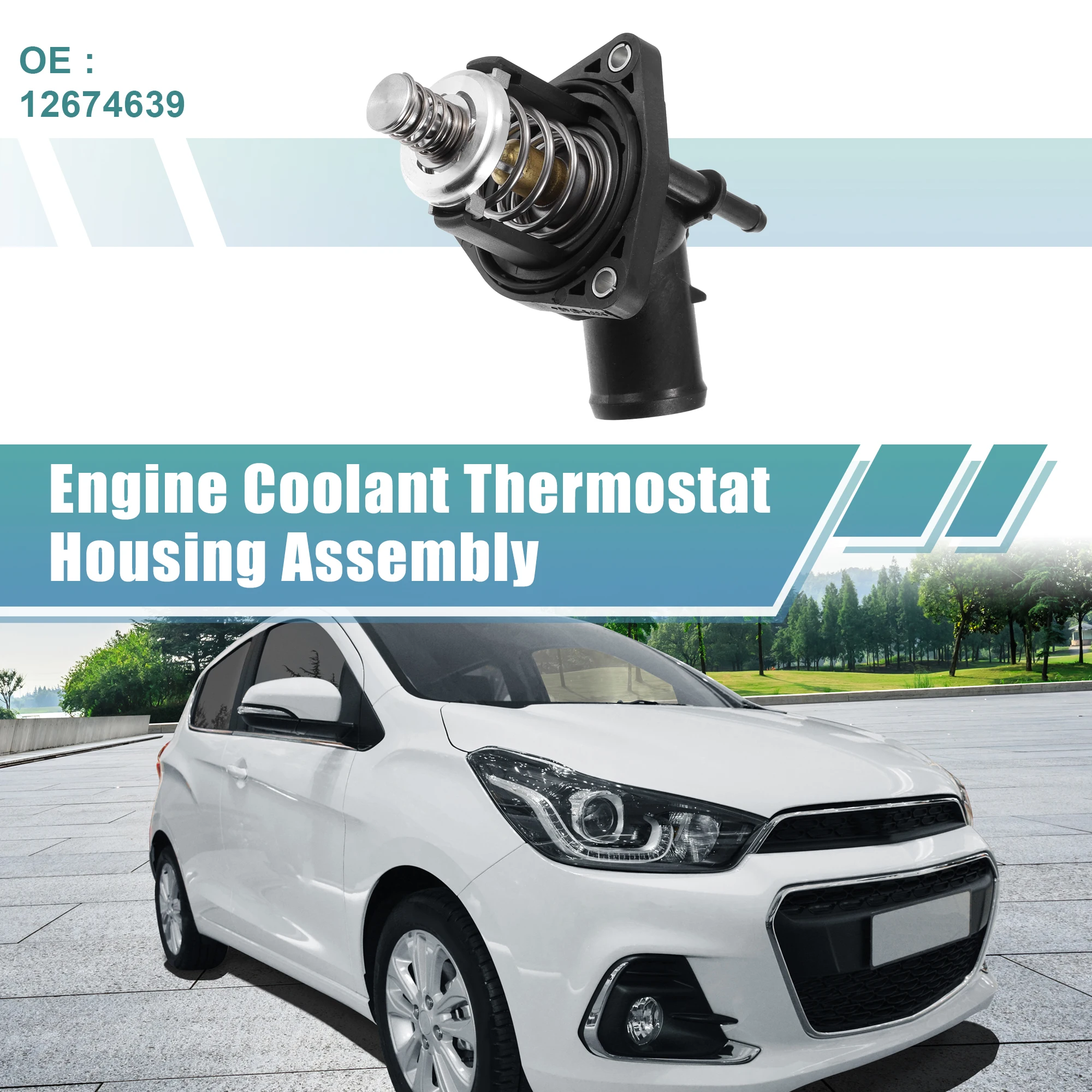 

Auto Engine Thermostat Housing Assembly 12674639 for GMC for Chevrolet for Cadillac 4.3L 5.3L 6.2L V6 V8 2014-2020
