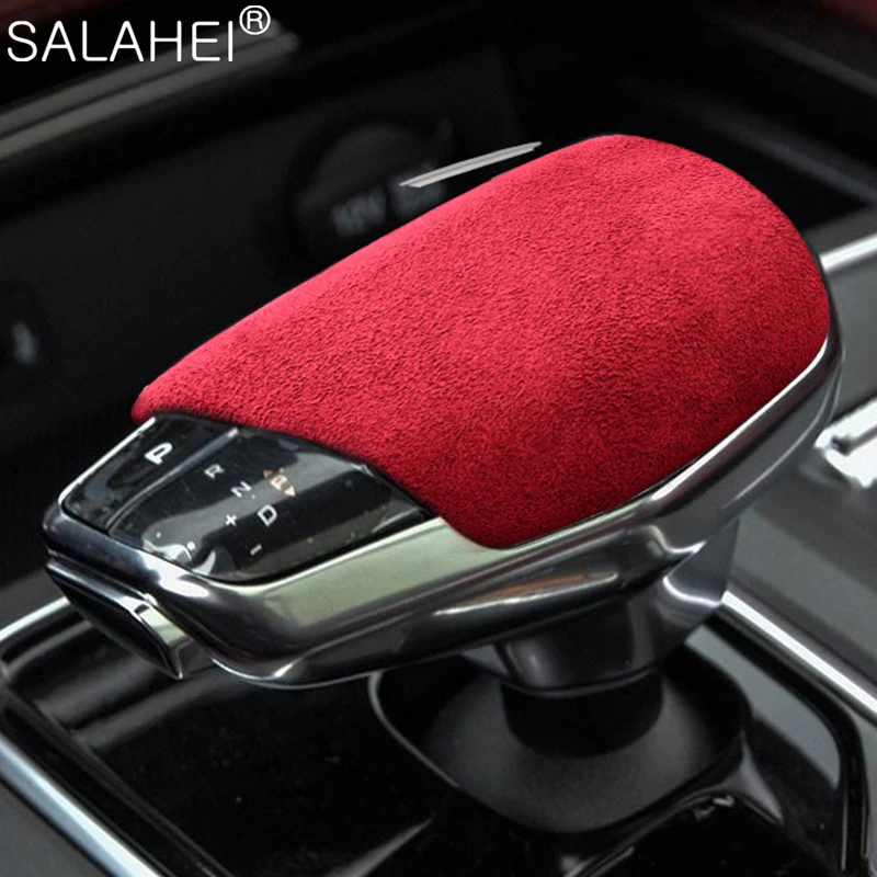 

Car Gear Shift Knob Lever Stick Shell Protector Cover For Changan CS55Plus Raeton CC 2020-2021 Car Interior Suede Case Accessory
