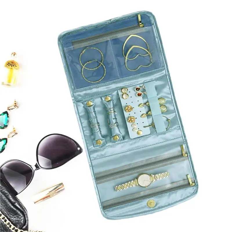 

Jewelry Travel Organizer 5 Parts Small Jewelry Storage Bag Earring Holder Portable French Style Earring Bags Organizer For