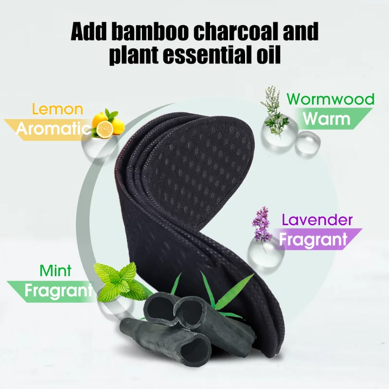 4pcs Bamboo Charcoal Insoles for Shoes Plant Deodorant Antibacterial Sports Insole Foot Insert Pads Sweat Absorbing Shoe Soles
