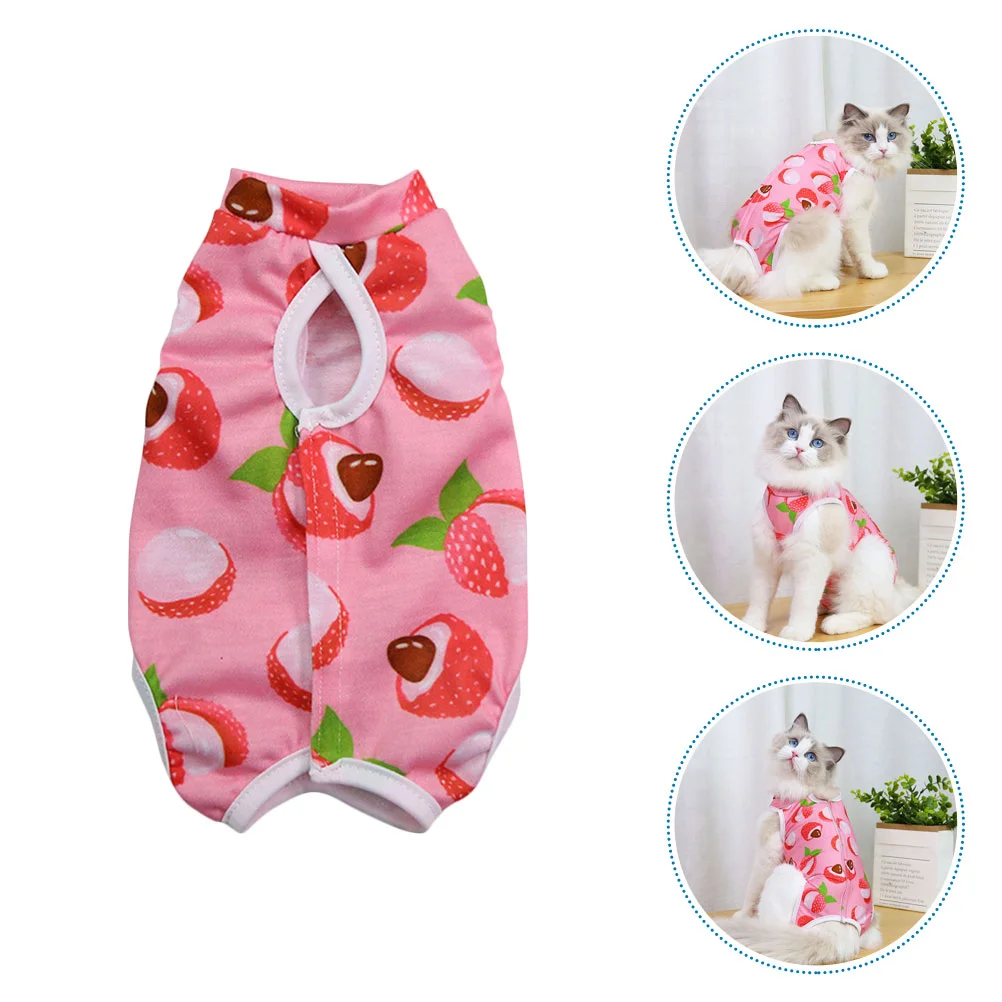 

Cat Printed Lovely Recovery Wear Pet Cat Wound Protector Kitten Recovery Costume