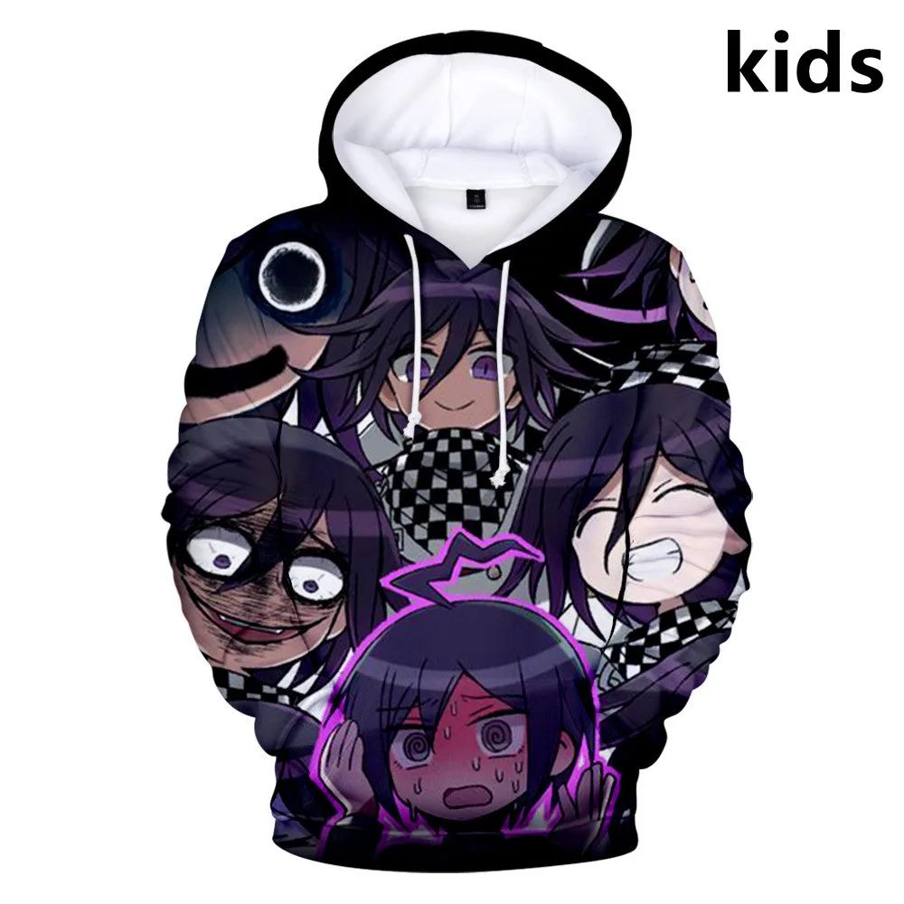 

Детские толстовки с капюшоном от 2 до 13 лет, толстовка с принтом аниме kokichi ouma, свитшот для мальчиков и девочек в стиле «данганронпа», пальто, ...