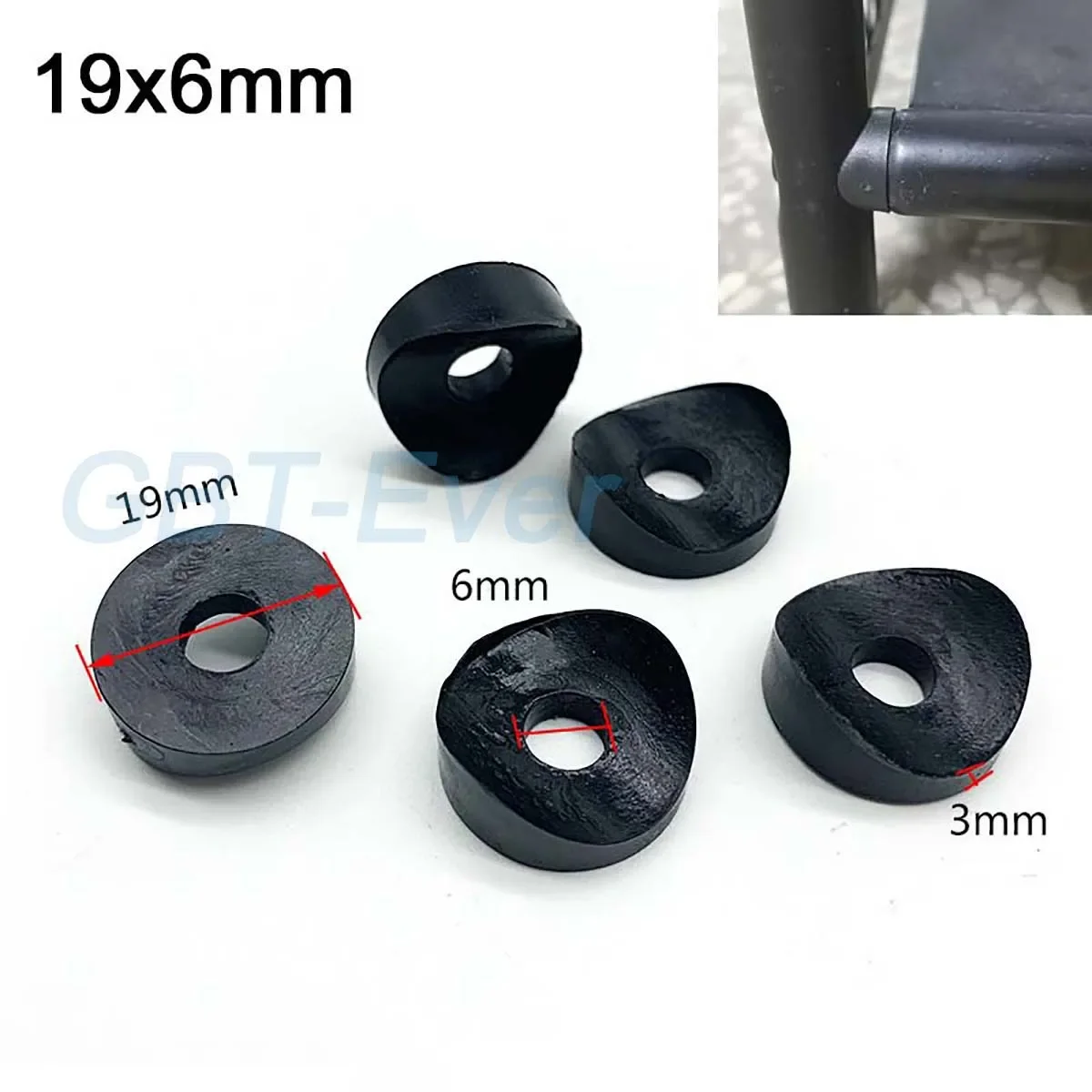 10/20/30 шт., черная пластиковая круглая заглушка для отверстия шайбы 16x6-25x8 мм