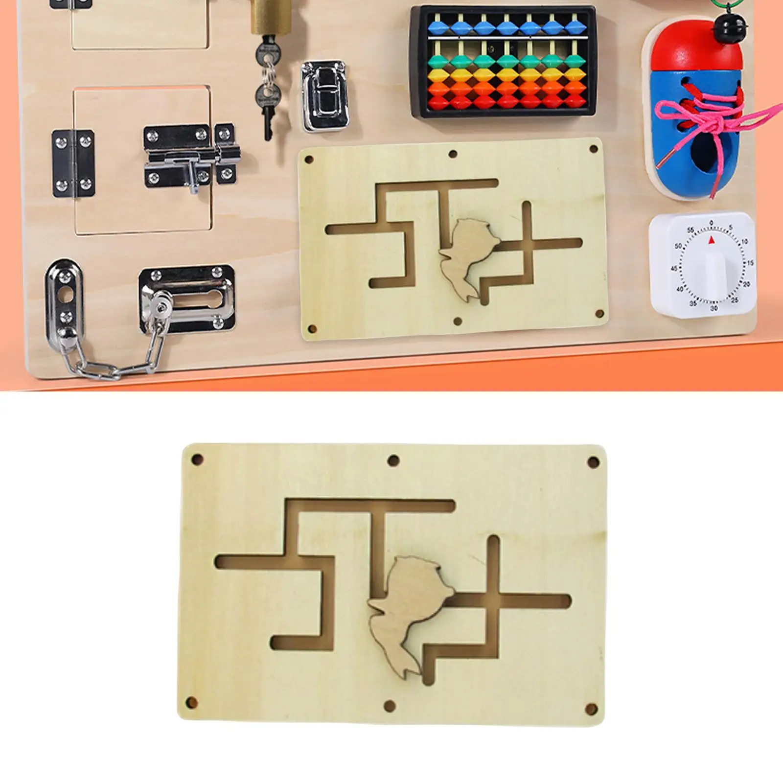 

Sensory Board Board Learning Toys Wooden Handicraft Toy Busy Board for Activities