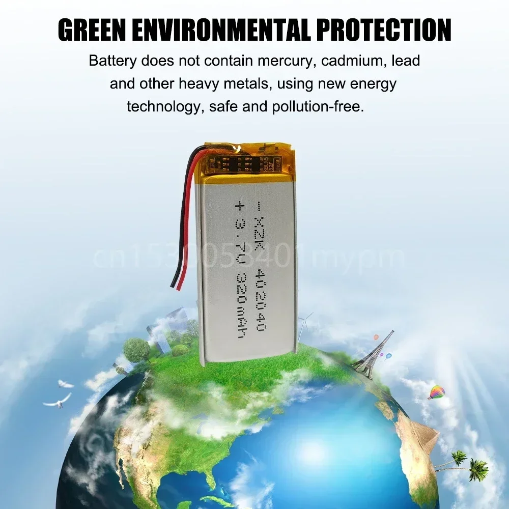 402040 042040 Литий-полимерная аккумуляторная батарея 3 7 В 300 мАч для GPS MP4 MP3