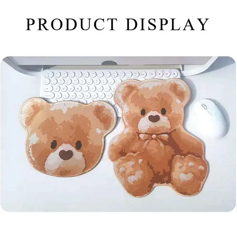 

Коврик для мыши Bear Kawaii Bear, коврик для мыши, нескользящий игровой коврик для мыши, водонепроницаемый легко моющийся коврик для офисного стола, коврик для клавиатуры и мыши с