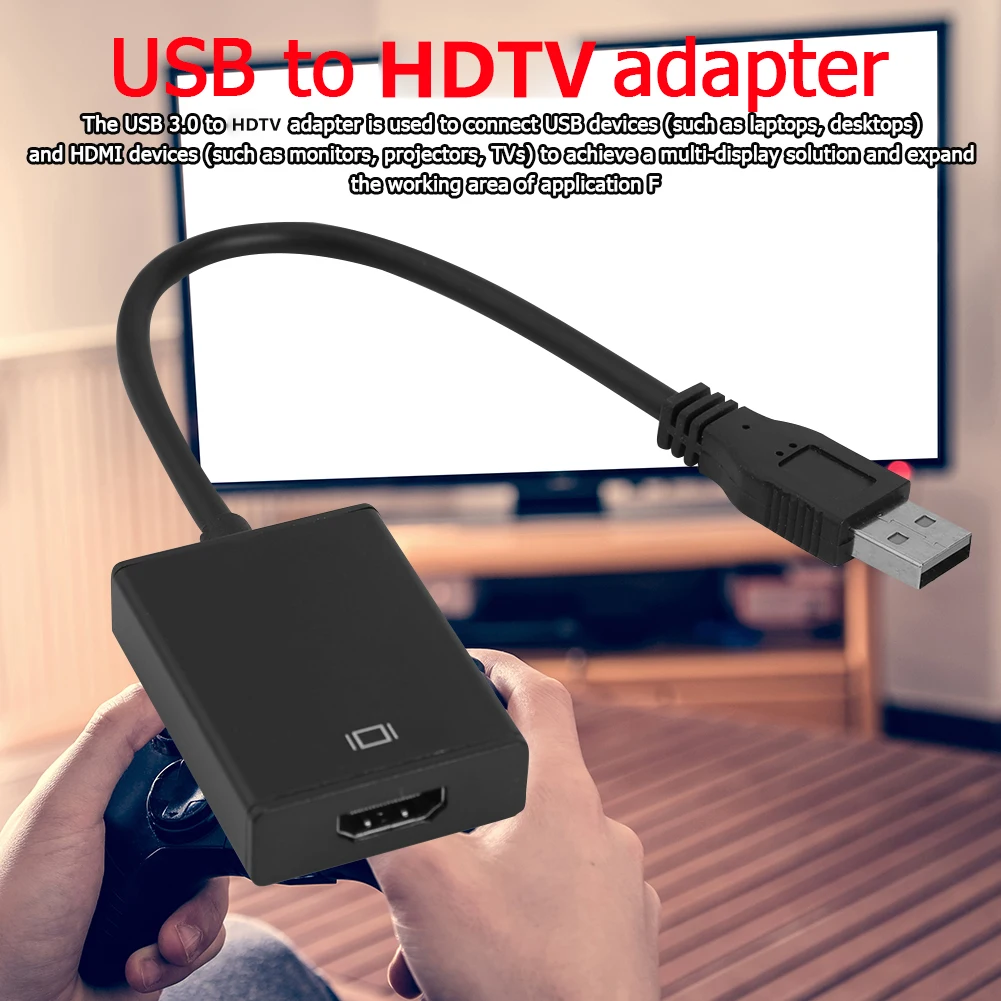 Внешний видеоадаптер с USB 3 0 на HDMI-совместимый 1080P мини полный адаптер конвертер |