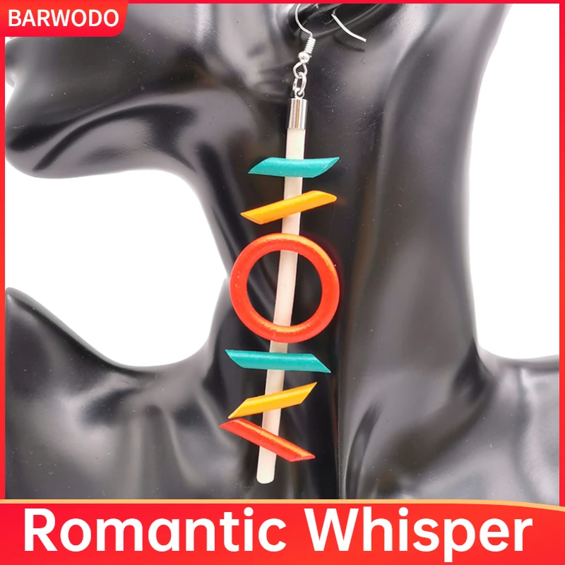 

BARWODO New Dangle Earrings For Women Handmade Strange Design Gothic Accessories Boho Jewelry Statement Rubber Long Drop Earring