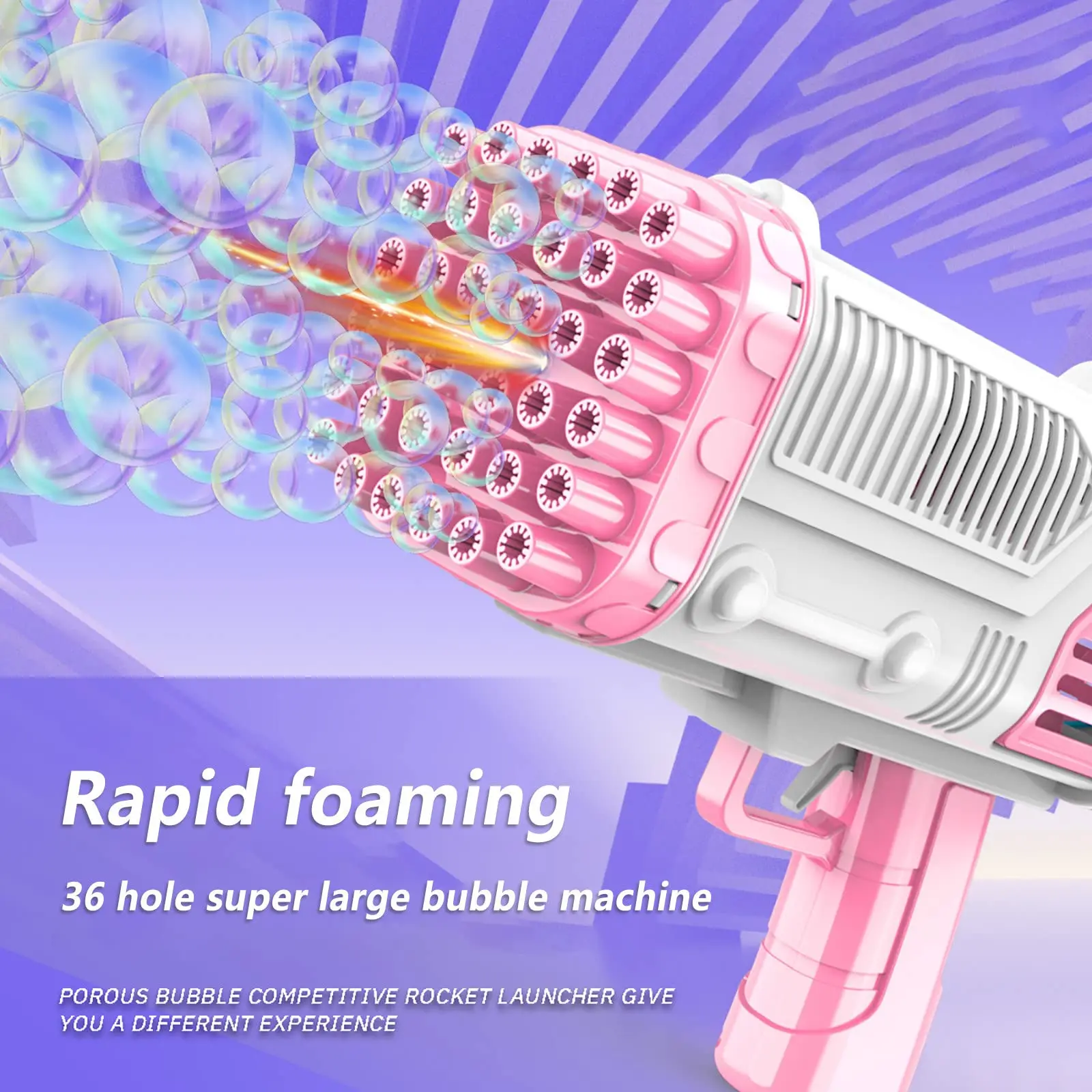 Пулемет для мыльных пузырей Rocket с 36 отверстиями автоматическая пулемет в форме