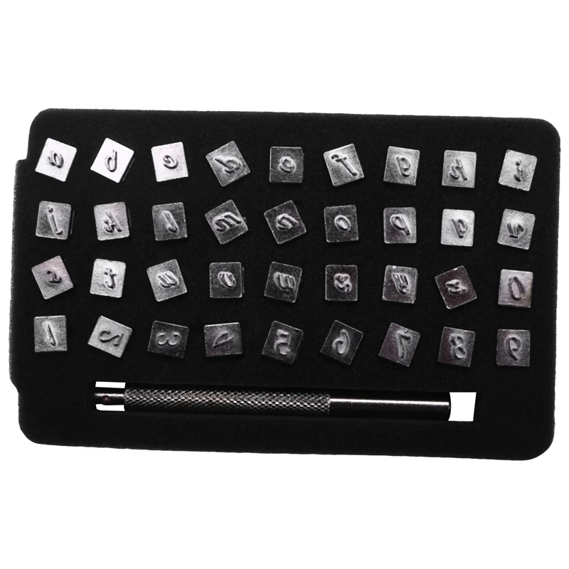 

New 36 Pcs Stamp Letter Number Stamp Punch Set Hardened Metal Wood Leather Punch Number Tool Leather Craft Stamp 6Mm