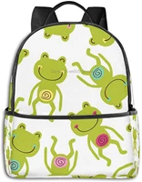 cartoon frog multifunctional backpacks business and travel laptop backpacks 14 5x12x5 in