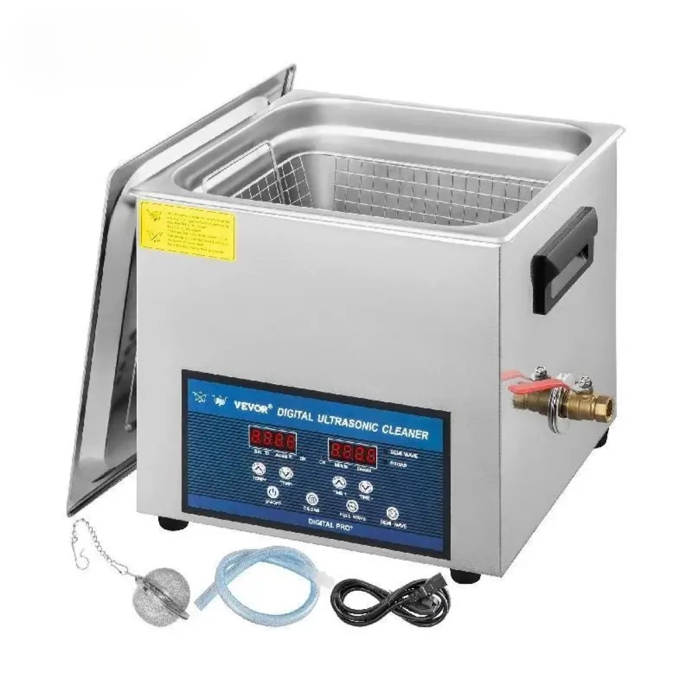Ультразвуковой очиститель VEVOR 10L с двухчастотной цифровой портативной