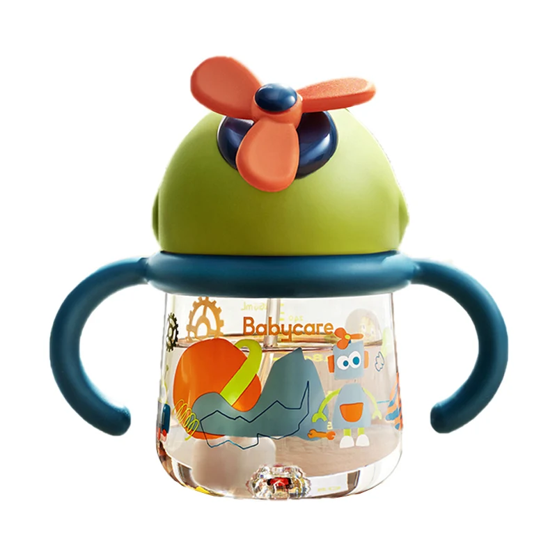 

Straw cup, children's windmill water cup, baby learning cup, baby over 6 months old, preventing choking and falling