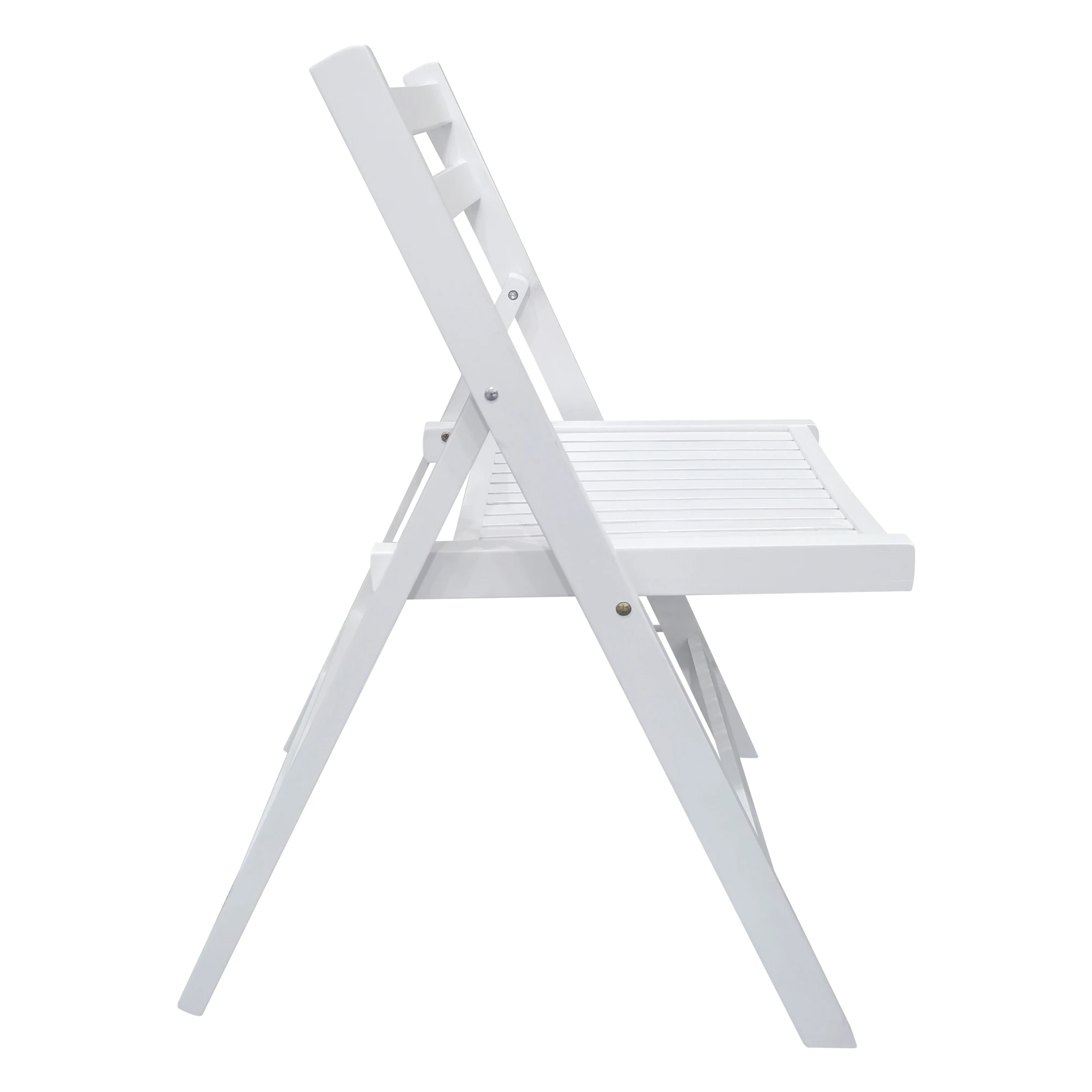 

Slatted White Wood Outdoor Chair 4 Piece Folding Chair Save Space can be used Garden Chair Beach chair or Meeting Room Chair