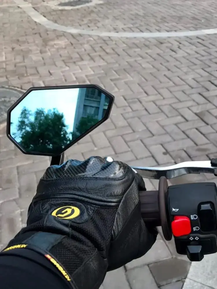 Зеркало заднего вида из алюминиевого сплава для мотоцикла с ручкой