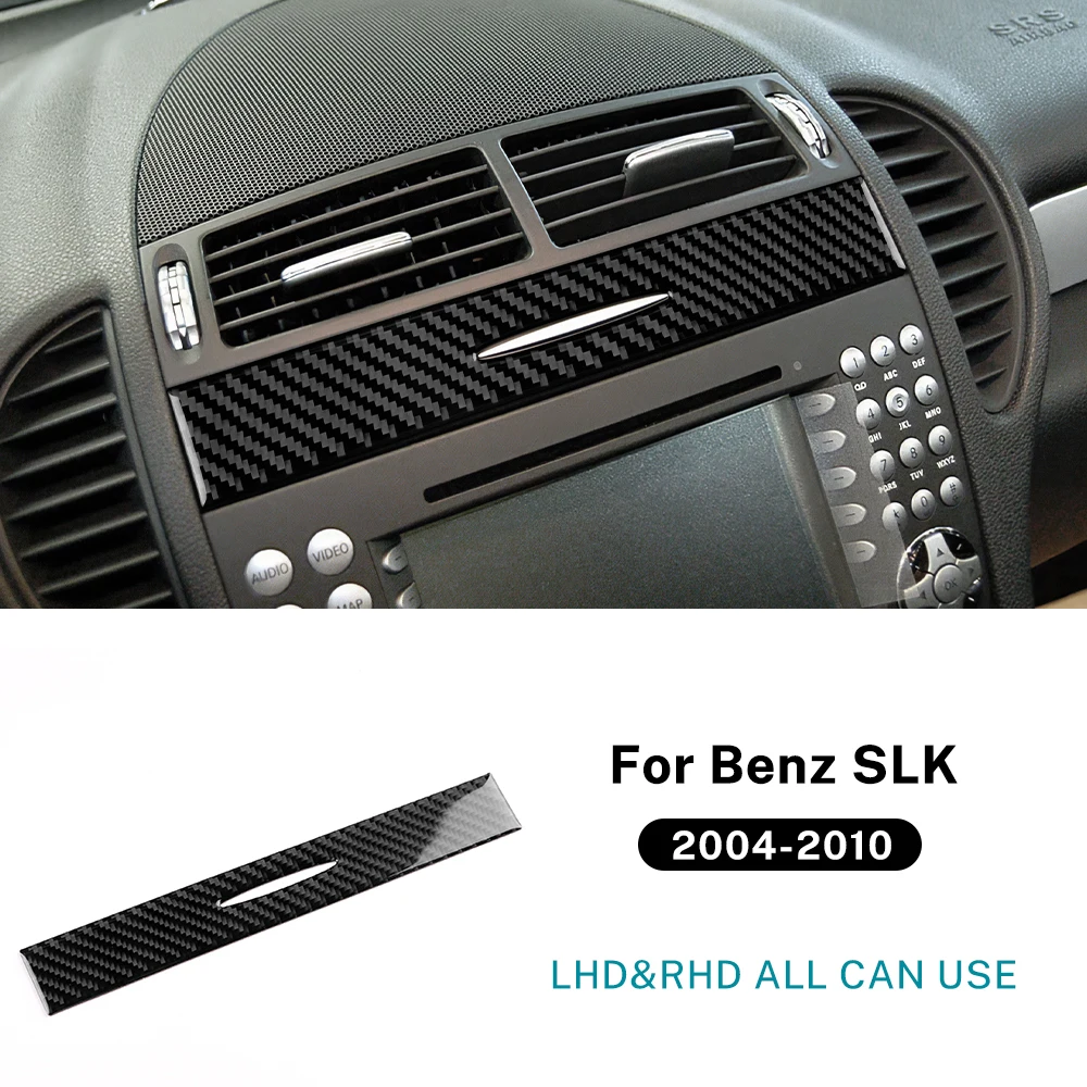 

Для Mercedes Benz SLK R171 2004 2005 2006 2007 2008 2009 2010 Настоящая мягкая наклейка из углеродного волокна с центральным воздуховыпускным отверстием, аксессуары
