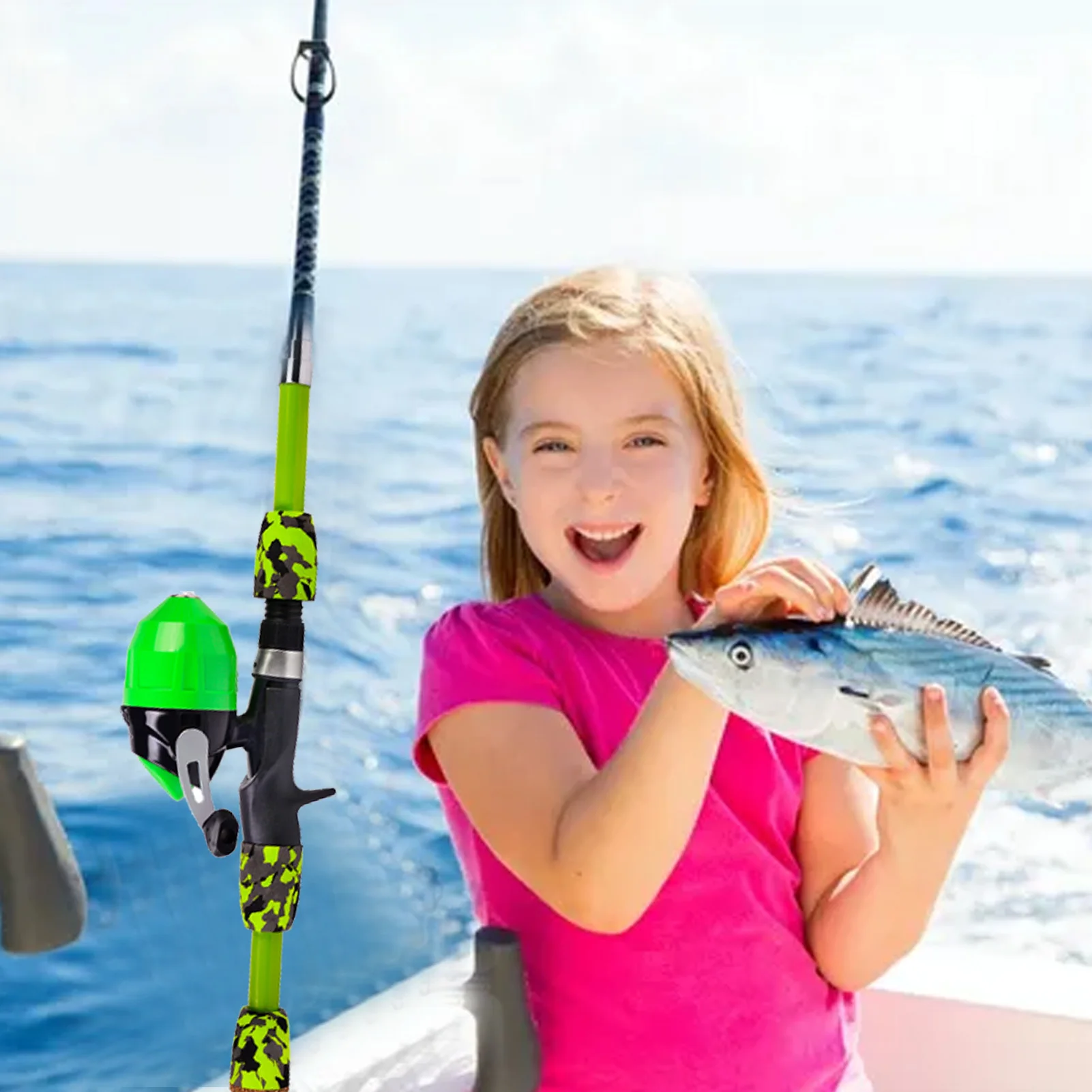 

Kids Fishing Starter Kit Youth Telescopic Portable Rod Full Fishing Tackle Kit with Fishing Line For Boys Girls Beginners or