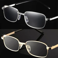 2pcs anti scratch reading glasses with case men women glass lens alloy full frame presbyopic glasses magnifying eyewear diopter