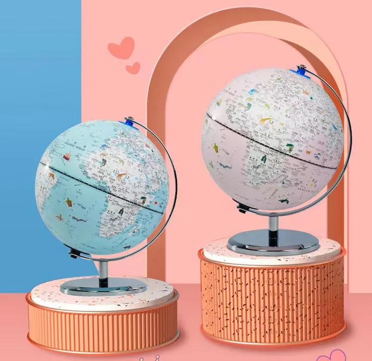 

Beidou Ar Smart Globe Plug-In With Night Light Pupils Birthday Gift Glowing Pink And Blue Ornaments.