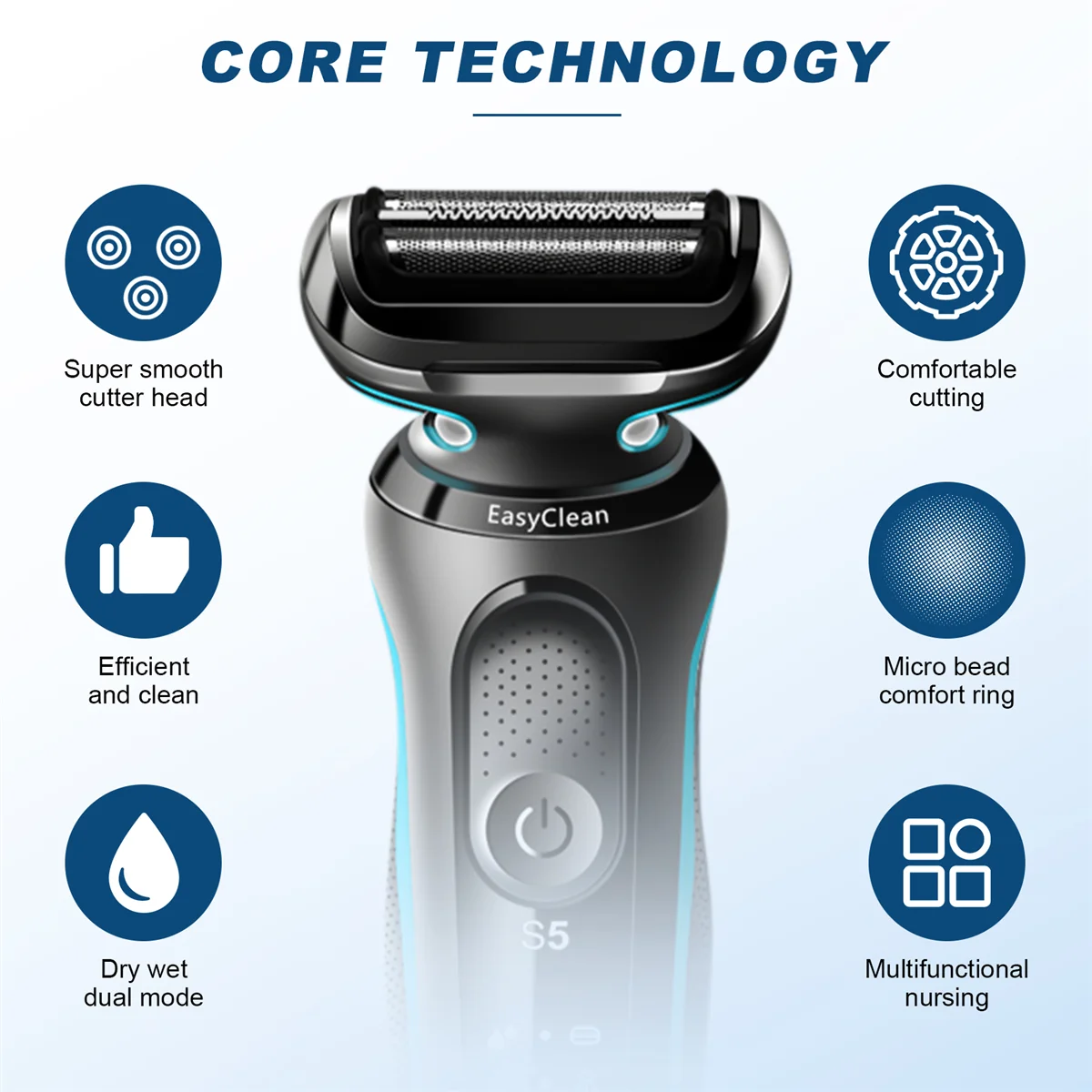 Сменная головка для Braun Series 5/6 Shaver 53B 50-R1000S/50-B1300S 6075Cc